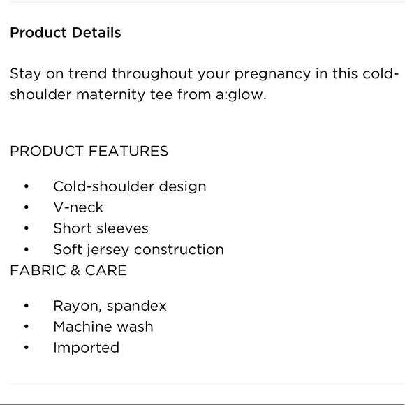 Cold shoulder maternity top size XL - Picture 3 of 4